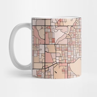 Omaha Map Pattern in Soft Pink Pastels Mug